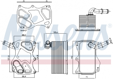Radiator ulei - Radiator ulei termoflot potrivit MERCEDES C (A205), C (C204), C (C205), C T-MODEL (S205), C (W204), C (W205), CLS (C218), CLS SHOOTING BRAKE (X218), E (A207), E (A238), E (C207), E (C238) 3.0-3.5H 06.
