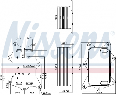 Radiator ulei - Radiator ulei termoflot potrivit MERCEDES C T-MODEL (S205), C (W205) 1.6D 05.14-05.18