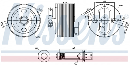 Radiator ulei - Radiator ulei termoflot potrivit MITSUBISHI L200 / TRITON, PAJERO SPORT II 2.5D 11.05-