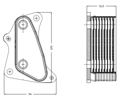 Radiator ulei termoflot potrivit OPEL ADAM, ASTRA K, CORSA E, INSIGNIA B, INSIGNIA B COUNTRY, INSIGNIA B GRAND SPORT, MOKKA / MOKKA X 1.0-1.5 07.14- [4]
