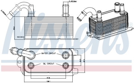 Radiator ulei - Radiator ulei termoflot potrivit VOLVO S60 II, S80 II, V60 I, V70 III, XC60 I, XC70 II; FORD C-MAX II, FIESTA VI, FOCUS III, GALAXY II, GALAXY MK II, KUGA II, MONDEO IV, S-MAX 1.0-4.4 03.06-
