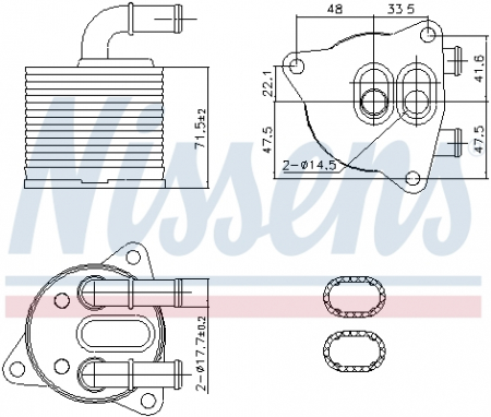 Radiator ulei - Radiator ulei termoflot potrivit VOLVO S60 II, V60 I, XC40, XC60 I 1.5-2.0H 09.13-