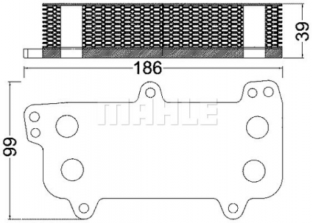 Radiator ulei - Radiator ulei termoflot potrivit VW MULTIVAN V, TOUAREG, TRANSPORTER V 2.5D 01.03-05.10
