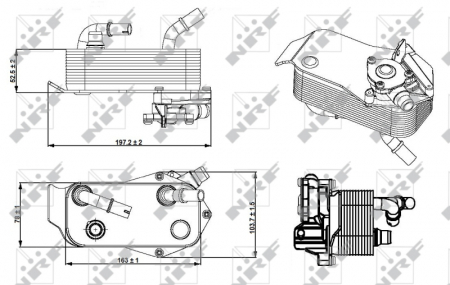 Radiator ulei termoflot (with thermostat) potrivit BMW Seria 1 (E81), 1 (E82), 1 (E87), 1 (E88), 3 (E90), 3 (E91), 3 (E92), 3 (E93), X1 (E84), Z4 (E89); SSANGYONG ACTYON I 1.6-3.0 12.04- [3]