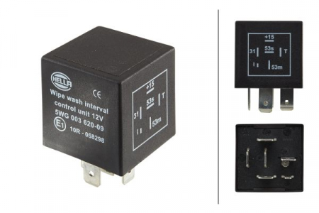 Mecanism stergatoare - Releu temporizator stergator parbriz potrivit VOLVO 340-360, 440, 460, 480, 850, S70, V40, V70 I; ALFA ROMEO 75; AUDI 100 C2, 100 C3, 100 C4, 200 C2, 200 C3, 80 B1, 80 B2, 80 B3, 80 B4 0.8-Electric 05