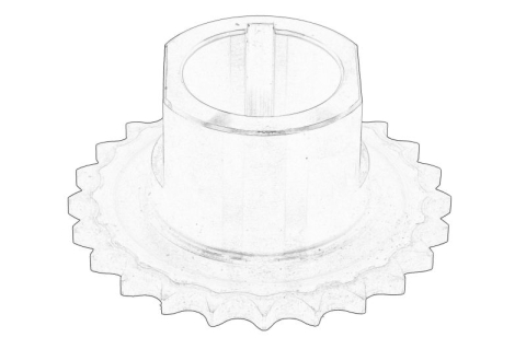 Roata dintata arbore cotit potrivit HYUNDAI ACCENT III, I10 I, I20 I, I30, I40 I CW, IX35; KIA CEE'D, CERATO I, PICANTO I, RIO II, SOUL I, VENGA 1.1D-1.7D 03.05-05.19 [2]