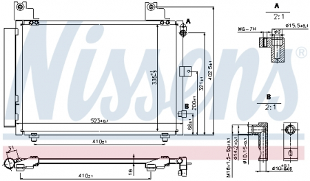 Schimbator caldura incalzire habitaclu - Schimbator caldura incalzire habitaclu (114x294x26) LAND ROVER DISCOVERY III, RANGE ROVER SPORT 2.7D-4.4 intre 2004-2013