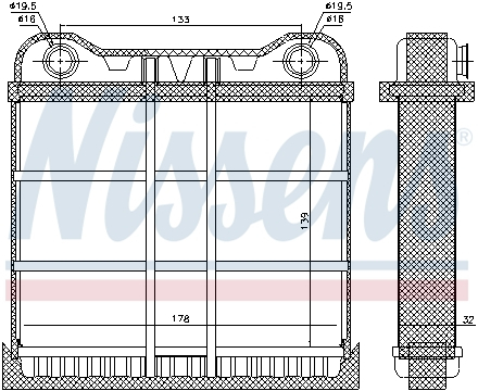 Schimbator caldura incalzire habitaclu (138x178x32) AUDI A8 2.5D-6.0 intre 1994-2002 [1]