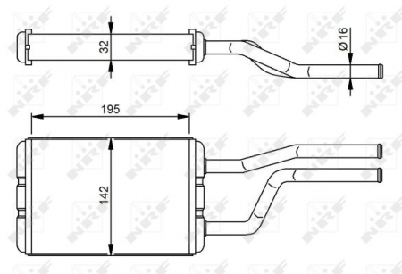 Schimbator caldura incalzire habitaclu (142x195x32) TOYOTA HIACE IV 2.4-2.7 intre 1995-2012 [4]