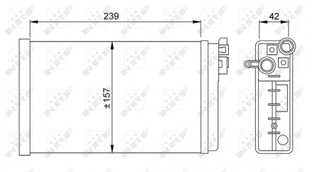 Schimbator caldura incalzire habitaclu (157x239x42) OPEL OMEGA A, SENATOR B 1.8-3.0 intre 1986-1994 [1]
