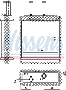 Schimbator caldura incalzire habitaclu (160x163x44) KIA SPORTAGE 2.0/2.0D intre 1994-2003 [2]