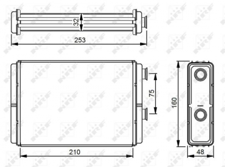 Schimbator caldura incalzire habitaclu (160x210x32) FIAT DOBLO, DOBLO CARGO, IDEA, PUNTO; LANCIA MUSA, YPSILON 1.2-1.9D dupa 1999 [1]