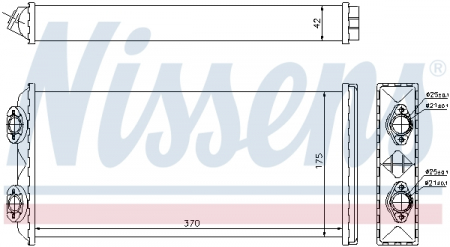 Schimbator caldura incalzire habitaclu - Schimbator caldura incalzire habitaclu (175x370x42mm) potrivit MAN F2000, M 2000 M D0826LF10-D2876LF17 01.94-