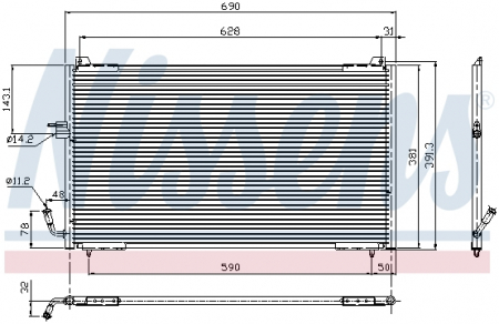 Radiator clima AC - Schimbator caldura incalzire habitaclu (180x153x27) SKODA SUPERB II, YETI; VW CC, EOS, GOLF PLUS, GOLF V, GOLF VI, PASSAT, PASSAT ALLTRACK, PASSAT CC, SCIROCCO, TIGUAN 1.2-3.6 intre 2003-2018