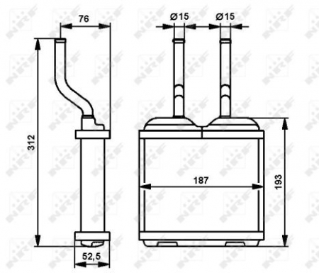 Schimbator caldura incalzire habitaclu (188x140x37) OPEL COMBO, CORSA B, TIGRA 1.0-1.7D intre 1993-2002 [2]