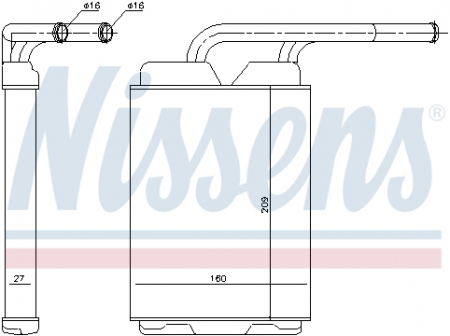 Schimbator caldura incalzire habitaclu (209x160x50) RENAULT TWINGO I 1.2/1.2LPG intre 1993-2012 [2]
