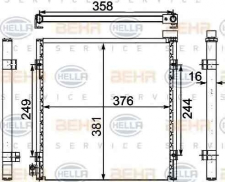 Radiator clima AC - Schimbator caldura incalzire habitaclu HYUNDAI SANTA FÉ I 2.0-2.7 intre 2001-2006