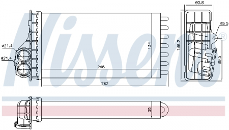 Schimbator caldura incalzire habitaclu - Schimbator caldura incalzire habitaclu potrivit CITROEN XSARA PICASSO 1.6-2.0D 12.99-06.12