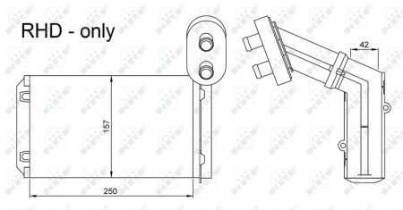 Schimbator caldura incalzire habitaclu - Schimbator caldura incalzire habitaclu potrivit FORD GALAXY I, GALAXY MK I; SEAT ALHAMBRA; VW SHARAN 1.8-2.8 03.95-03.10
