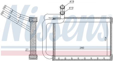 Schimbator caldura incalzire habitaclu - Schimbator caldura incalzire habitaclu potrivit HYUNDAI H-1 CARGO, H-1 TRAVEL 2.5D 02.08-