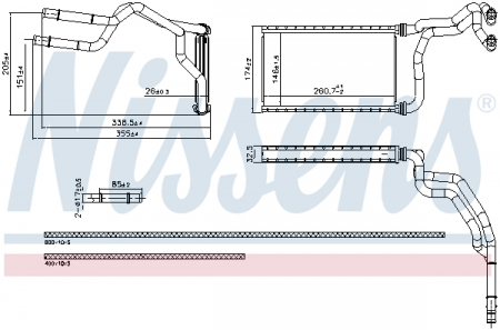 Schimbator caldura incalzire habitaclu - Schimbator caldura incalzire habitaclu potrivit MAZDA 3, 6 1.5-2.5 08.12-