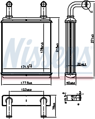 Schimbator caldura incalzire habitaclu - Schimbator caldura incalzire habitaclu potrivit MERCEDES VIANO (W639), VITO / MIXTO (W639), VITO (W639) 2.0D-3.7 09.03-