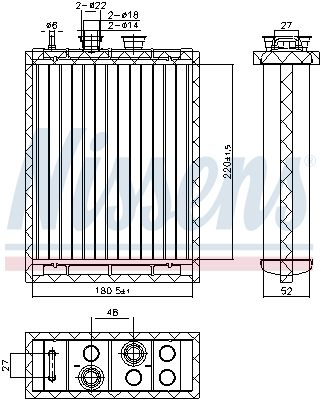 Schimbator caldura incalzire habitaclu - Schimbator caldura incalzire habitaclu potrivit VOLVO S60 III, S90 II, V60 I, V60 II, V90 II, XC60 II, XC90 II 2.0-2.0H 09.14-