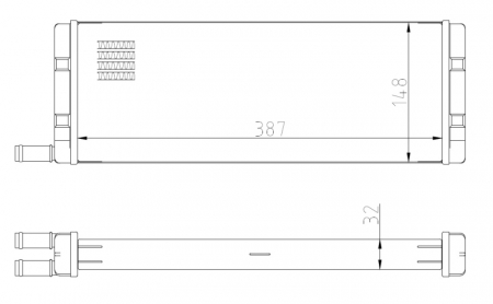 Schimbator caldura incalzire habitaclu - Schimbator caldura incalzire habitaclu potrivit VW TRANSPORTER III 1.6-2.1 05.79-07.92