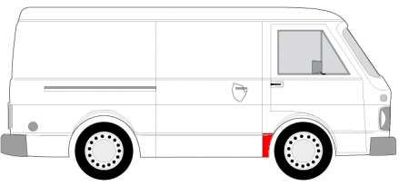 Segment aripa Dreapta (partea din spate/partea inferioara) potrivit VW LT 28-35 I, LT 40-55 I 01.75-12.96 [2]