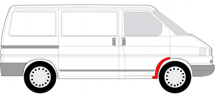 Segment aripa Dreapta (partea din spate) potrivit VW TRANSPORTER T4 01.90-12.03 [2]