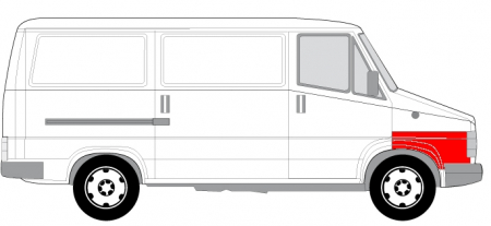 Segment aripa Dreapta (Partea frontala) potrivit CITROEN C25; FIAT DUCATO; PEUGEOT J5 01.81-12.90 [2]
