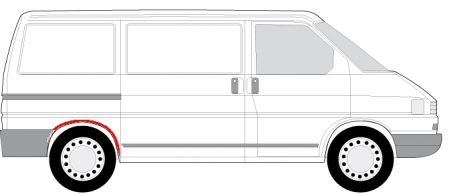 Segment aripa Spate Dreapta (aparatoare de noroi) potrivit VW TRANSPORTER T4 -12.03 [1]
