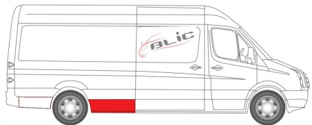 Segment aripa Spate Dreapta (inainte de roata, model lung) potrivit MERCEDES SPRINTER 3,5-T (B906), SPRINTER 3-T (B906), SPRINTER 4,6-T (B906), SPRINTER 5-T (B906) [2]