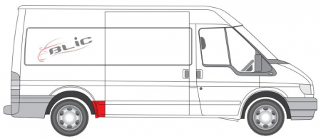 Segment aripa Spate Dreapta (inainte de roata, model mediu) potrivit FORD TRANSIT -04.13 [1]