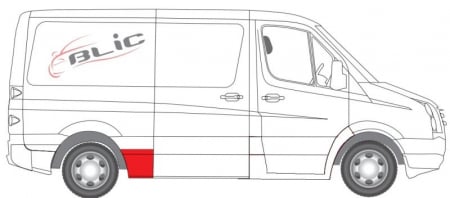 Segment aripa Spate Dreapta (inainte de roata, model scurt) potrivit MERCEDES SPRINTER 3,5-T (B906), SPRINTER 3-T (B906), SPRINTER 4,6-T (B906), SPRINTER 5-T (B906) [2]