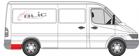 Segment aripa Spate Dreapta ( inaltime 15cm, model mediu) potrivit MERCEDES SPRINTER 2-T (B901, B902), SPRINTER 3-T (B903), SPRINTER 4-T (B904) -05.06 [2]