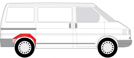 Segment aripa Spate Dreapta (model scurt) potrivit VW TRANSPORTER T4 07.90-12.03 [1]
