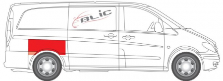 Segment aripa Spate Dreapta (partea de sus) potrivit MERCEDES VIANO (W639), VITO / MIXTO (W639), VITO (W639) [2]