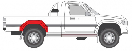 Segment aripa Spate Dreapta potrivit TOYOTA HILUX IV, HILUX V; VW TARO -06.97 [2]