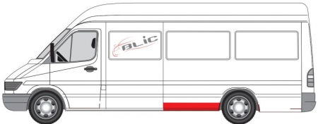 Segment aripa Spate Stanga (inainte de roata, inaltime 15cm, model lung) potrivit MERCEDES SPRINTER 2-T (B901, B902), SPRINTER 3-T (B903), SPRINTER 4-T (B904) -05.06 [2]