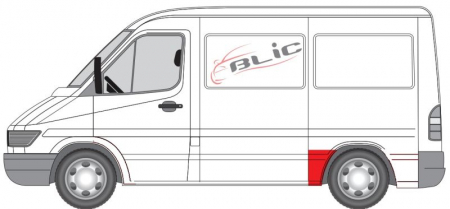 Segment aripa Spate Stanga (inainte de roata, model scurt) potrivit MERCEDES SPRINTER 2-T (B901, B902), SPRINTER 3-T (B903), SPRINTER 4-T (B904) 01.95-12.06 [2]