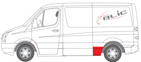 Segment aripa Spate Stanga (inainte de roata, model scurt) potrivit MERCEDES SPRINTER 3,5-T (B906), SPRINTER 3-T (B906), SPRINTER 4,6-T (B906), SPRINTER 5-T (B906) [3]