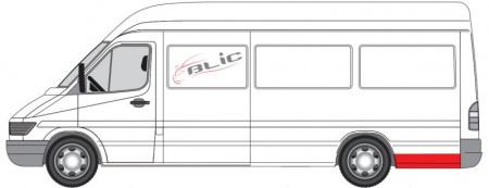 Segment aripa Spate Stanga ( inaltime 15cm, model lung) potrivit MERCEDES SPRINTER 2-T (B901, B902), SPRINTER 3-T (B903), SPRINTER 4-T (B904) -05.06 [1]