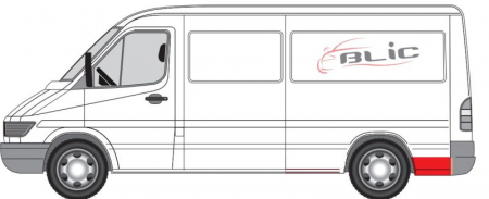 Segment aripa Spate Stanga ( inaltime 15cm, model mediu) potrivit MERCEDES SPRINTER 2-T (B901, B902), SPRINTER 3-T (B903), SPRINTER 4-T (B904) -05.06 [1]