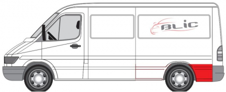 Segment aripa Spate Stanga ( inaltime 50cm, model mediu) potrivit MERCEDES SPRINTER 2-T (B901, B902), SPRINTER 3-T (B903), SPRINTER 4-T (B904) -12.06 [1]
