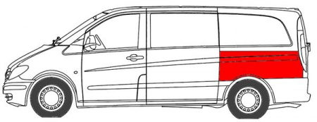Segment aripa Spate Stanga (partea de sus, model scurt) potrivit MERCEDES VIANO (W639), VITO / MIXTO (W639), VITO (W639) [2]
