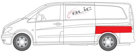 Segment aripa Spate Stanga (partea de sus, model scurt, scazut) potrivit MERCEDES VIANO (W639), VITO (W639) [1]