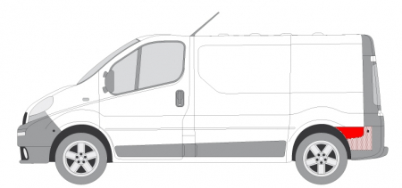 Segment aripa Spate Stanga potrivit NISSAN PRIMASTAR; OPEL VIVARO A; RENAULT TRAFIC II [2]