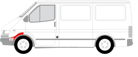 Segment aripa Stanga (Partea frontala/partea interioara, aparatoare de noroi) potrivit FORD TRANSIT 01.91-12.94 [2]