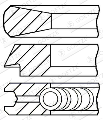Piston - Segment piston (set) (115mm (STD) 1,5-2-4) potrivit IVECO STRALIS I, TRAKKER I, TRAKKER II; ASTRA HD 8; IRISBUS ARWAY, CROSSWAY, EURORIDER, EVADYS F2BE0681A-F2BE3682B 06.03-